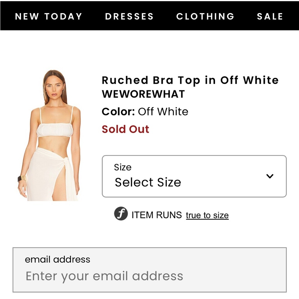 WeWoreWhat Cream Ruched Bra Top - Picture 2 of 4
